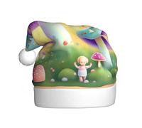 WBQLSL Sombrero decorativo de hongo de fantasía para adultos, sombrero de Papá Noel unisex de 15.7 pulgadas de alto, sombrero de Papá Noel, sombrero de Papá Noel de felpa para Navidad y Año Nuevo