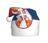 WBQLSL Sombrero decorativo de la bandera de Serbia para adultos, 15.7 pulgadas de alto, unisex, sombrero de Papá Noel, sombrero de Papá Noel de felpa para Navidad y Año Nuevo