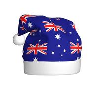 WBQLSL Sombrero decorativo para adultos con bandera australiana, sombrero de Papá Noel unisex de 15.7 pulgadas de alto, sombrero de Papá Noel de felpa, fiesta de Año Nuevo
