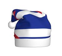 WBQLSL Sombrero decorativo para adultos con bandera cubana, sombrero de Papá Noel unisex de 15.7 pulgadas de alto, sombrero de Papá Noel de felpa para Navidad y Año Nuevo