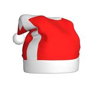 WBQLSL Sombrero decorativo para adultos con bandera danesa de Dinamarca, sombrero de Papá Noel unisex de 15.7 pulgadas de alto, sombrero de Papá Noel de felpa para Navidad y Año Nuevo