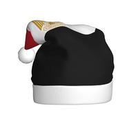 WBQLSL Sombrero decorativo para adultos con bandera egipcia, 15.7 pulgadas de alto, sombrero de Papá Noel, sombrero de Papá Noel de felpa, fiesta de Año Nuevo