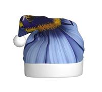 WBQLSL Sombrero decorativo para adultos con diseño de abeja y corazón de flores, sombrero de Papá Noel unisex de 15.7 pulgadas de alto, sombrero de Papá Noel de felpa para Navidad y Año Nuevo