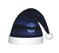 WBQLSL Sombreros de Navidad para niños con vista nocturna azul sereno, eventos de Navidad, actuaciones de escenario, escena de fiesta, fiesta de Año Nuevo, sombreros de moda para niños
