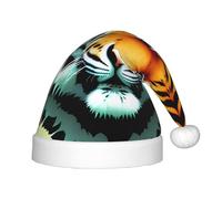 WBQLSL Sombreros de Navidad para niños, diseño de cabeza de tigre gordo