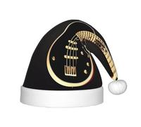 WBQLSL Sombreros de Navidad para niños, diseño de guitarra negra, eventos de Navidad, escenarios, escenarios, fiestas, Año Nuevo, sombreros de moda para niños