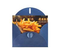 WBQLSL Tarjetas con patrón azul de patatas fritas, perfectas para el día de San Valentín y aniversarios, expresando amor y bendiciones