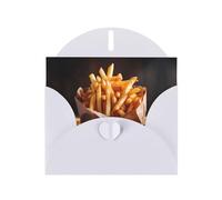 WBQLSL Tarjetas con patrón de patatas fritas francesas, perfectas para el día de San Valentín y aniversarios, expresando amor y bendiciones