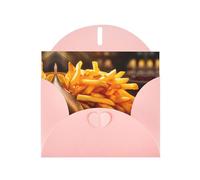 WBQLSL Tarjetas con patrón rosa de patatas fritas, perfectas para el día de San Valentín y aniversarios, expresando amor y bendiciones