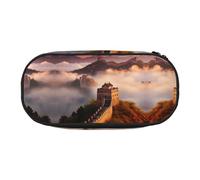 WBQLSL The Great Wall - Estuche para lápices con división multicapa, adecuado para guardar artículos de papelería de oficina en el campus, Black, Talla única, Estuche de belleza