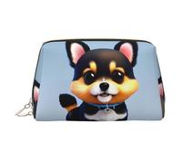 WBQLSL The Silent Monkey - Bolsa de maquillaje de piel adecuada para llevar cosméticos contigo, Card Love Fancy Puppy, Talla única