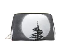WBQLSL UFO Landing - Bolsa de maquillaje de piel adecuada para llevar cosméticos contigo, Árbol de pino lunar, Talla única
