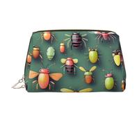 WBQLSL UFO Landing - Bolsa de maquillaje de piel adecuada para llevar cosméticos contigo, Atlas de insectos, Talla única