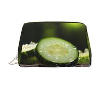 WBQLSL Una bolsa de maquillaje de piel con forma de nube adecuada para llevar cosméticos contigo, Pepino, Talla única