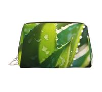 WBQLSL Una bolsa de maquillaje de piel plateada adecuada para llevar cosméticos contigo, Aloe Vera, Talla única