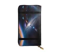 WBQLSL Una fascinante cartera de cuero con cremallera del universo de 7.5 x 4.1 pulgadas de largo, múltiples compartimentos y gran capacidad, un buen regalo para amigos