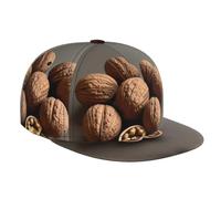 WBQLSL Una gorra de béisbol elegante con estampado de nogal, sombrero de viaje, adecuado para ciclismo y actividades al aire libre, color negro