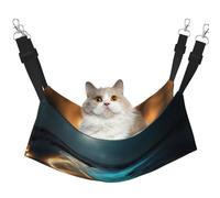 WBQLSL View Under The Moon - Hamaca colgante mediana con diseño de jaula para gatos, hurones, cachorros, conejos, animales pequeños
