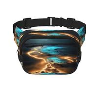 WBQLSL View Under The Moon - Riñonera estampada, elegante bolsa cruzada, ligera bolsa deportiva de viaje