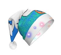 WBQLSL White Goose Spread its Wings Sombrero de Navidad iluminado de tres etapas para adultos, sombrero de Navidad unisex con luz LED de Año Nuevo, regalo de fiesta de Navidad