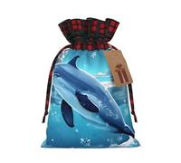 WBQLSL Winter the Dolphin - Bolsillo de flores impresas de 8.3 x 11.8 pulgadas, bolsa de regalo para decoración de fiestas, dulces y aperitivos
