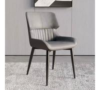 WBRSybUK Sillas De Comedor Modernas De Cuero con Respaldo Alto Y Patas De Metal. Una Opción Elegante Y Cómoda para La Cocina, El Comedor, La Recepción, Restaurantes Y Salones.,Grey
