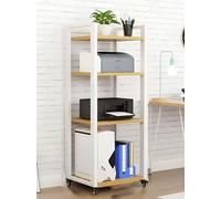 WBRSybUK Soporte Hi-Fi con Ruedas - Gabinete De Audio Resistente 4/5/6/7 Niveles, Moderno Estante Rodante For DVD, Altavoces Y Sistemas, Torre For El Hogar(White,4-Tier)