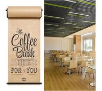 WBTAJZHY Dispensador de Papel de Carnicero montado en la Pared, Dispensador de Rollos Papel Kraft Negro for Pared, Cortador y Varios tamaños(Steel Frame Wide-127cm/50in)