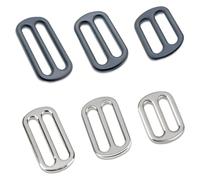 WBTAJZHY Hebilla Deslizante Ajustable de Metal, Hebilla Deslizante Plana de Metal, 6 Piezas de sujeción for Correa de cinturón Deslizante Triglide(Matte Black,1 1/2inch(38mm))