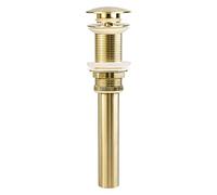 WBTAJZHY Tapón de desagüe emergente for Lavabo de baño, de Cobre anticorrosión con Cesta, desagüe de Rebote(Brushed Gold B)