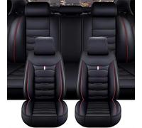 WBWBB Juego Completo de Fundas Asientos Coche para VW Amarok 2010-2024, Cuero Juego Completo de Fundas Asiento Coches Transpirable Accesorios,C/Black-Red