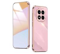 WBWONE Funda para Xiaomi Redmi Note 14 Pro+ Plus 5G, Frontera de Oro Carcasa Protectora Antigolpes Suave TPU Silicona Caso Anti-Choques Resistente a los Arañazos - Púrpura