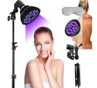 WBYDYS Lámpara Bronceado 54 W con Soporte para trípode, 18 lámparas solares LED 395 NM para Bronceado, máquina Facial autobronceadora Plegable, lámpara pie LED de Altura Ajustable para Rostro