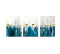 WBYZAC 3 Imágenes Set-Láminas de Arte Abstracto Nórdico Pósteres Azules Arte Mural Moderno para Salón Lienzos y Láminas para Salón Cocina Oficina Dormitorio y Decoración del Hogar-40x50cm (sin marco)