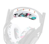 WC BandZ A50 - Reemplazo de Diadema Mejorado para Astro A50 Gen 4 de Wicked Cushions | Magnes Potente, Espuma viscoelástica y Cuero PU | Comodidad Mejorada y fácil instalación | 90's White