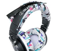 WC BandZ V2 Funda Protectora de Diadema para Auriculares de la Serie Audio Technica ATH M-Lavable a máquina, no se descascara - Compatible con M50X / M50XBT / M50 / M40X y Otros Modelos | 90's White