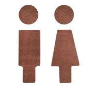 WC Bathroom Sign - Men and Women Toilet Door Marker, Adhesive Lavatory Signboard, Funny Durable Design, Easy Mount Waterproof Material, Modern Restroom Decoration | Functional Signage for Offices Rest