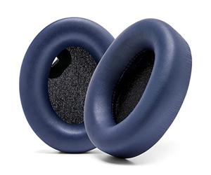 WC Cojines mas Gruesos para Auriculares Sony WH1000XM4 Fabricados por Wicked Cushions - Cuero Suave, Lujosa Espuma viscoelástica más Gruesa | Trabajos de sensores | Azul
