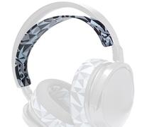 WC DiademaZ Maxwell - Diadema de Silicona Mejorada para Audeze Maxwell por Wicked Cushions - Flexibilidad, Comodidad y Estilo mejorados con diseños de Almohadillas a Juego | Geo Grey