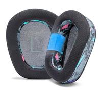 WC Freeze G935 / G933 - Almohadillas de Gel refrigerante compatibles con Logitech G935 / G933 / G533 / G430 / G432 / G433 y más Modelos de Wicked Cushions | 90's Black