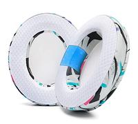 WC Freeze para Arctis Nova - Almohadillas de Repuesto de Gel refrigerante de Tela híbrida para Arctis Nova Pro Wired, Nova 7, 5, 4, 3, 1 - Fabricadas por Wicked Cushions | 90's White