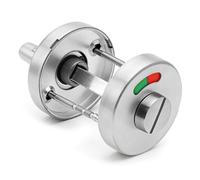 WC-Handel - Cerradura para puerta de inodoro con indicador de recibo, acero inoxidable