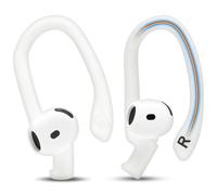 WC HookZ Compatible con AirPods 4 - Ganchos Ajustables y Personalizados para Las Orejas de Wicked Cushions | Núcleo maleable para un Ajuste Individual, Patente en trámite | White