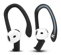 WC HookZ Compatible con AirPods 4 - Ganchos Ajustables y Personalizados para Las Orejas de Wicked Cushions | Núcleo maleable para un Ajuste Individual, Patente en trámite | Black