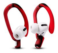 WC HookZ - Ganchos para Las Orejas mejorados y patentados para AirPods Pro 1, 2 y AirPods 1, 2 y 3 - Pares de Dos tamaños incluidos en el Paquete, Fabricados por Wicked Cushions | Lava Red