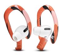 WC HookZ - Ganchos para Las Orejas mejorados y patentados para AirPods Pro 1, 2 y AirPods 1, 2 y 3 - Pares de Dos tamaños incluidos en el Paquete, Fabricados por Wicked Cushions | Orange Prism