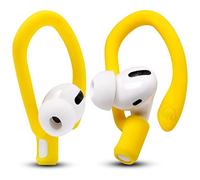 WC HookZ - Ganchos para Las Orejas mejorados y patentados para AirPods Pro 1, 2 y AirPods 1, 2 y 3 - Pares de Dos tamaños incluidos en el Paquete, Fabricados por Wicked Cushions | Neon Yellow
