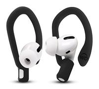 WC HookZ - Ganchos para Las Orejas mejorados y patentados para AirPods Pro 1, 2 y AirPods 1, 2 y 3 - Pares de Dos tamaños incluidos en el Paquete, Fabricados por Wicked Cushions | Pitch Black