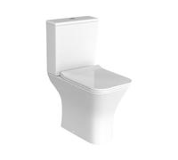 Wc Inodoro Completo Cuadrado con Sistema Rimless | Wc Completo Fondo reducido con Salida Dual y Asiento Amortiguado