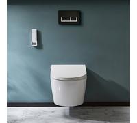 WC Japonés Inodoro-Bidé Inteligente Suspendido con Estructura Alta - Placas de Descarga Disponibles